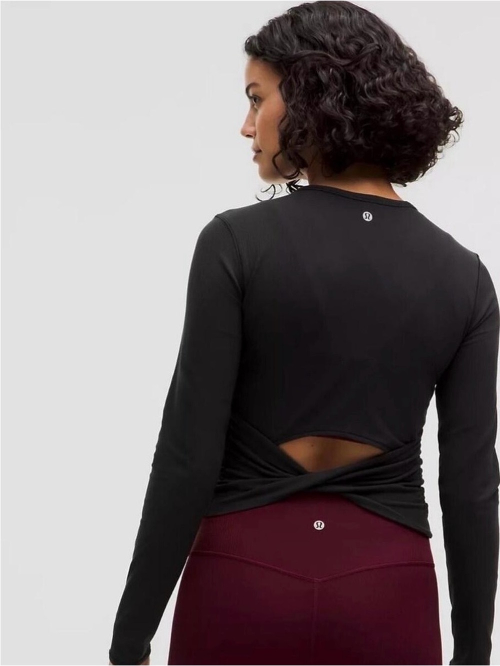 lululemon All it Takes Long-Sleeve Twist Back Top - Black